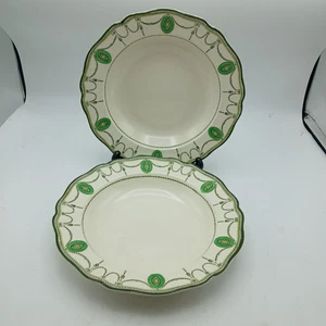 Royal Doulton Countess D2802 Rimmed Soup Bowls X 2 1937 24cm - Picture 1 of 10