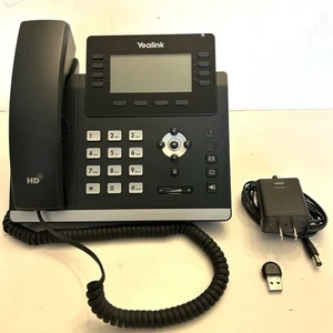 Yealink SIP-T43U IP Phone Black 3.7" Display Gigabit Ethernet w/ WiFi TESTED - Afbeelding 1 van 7