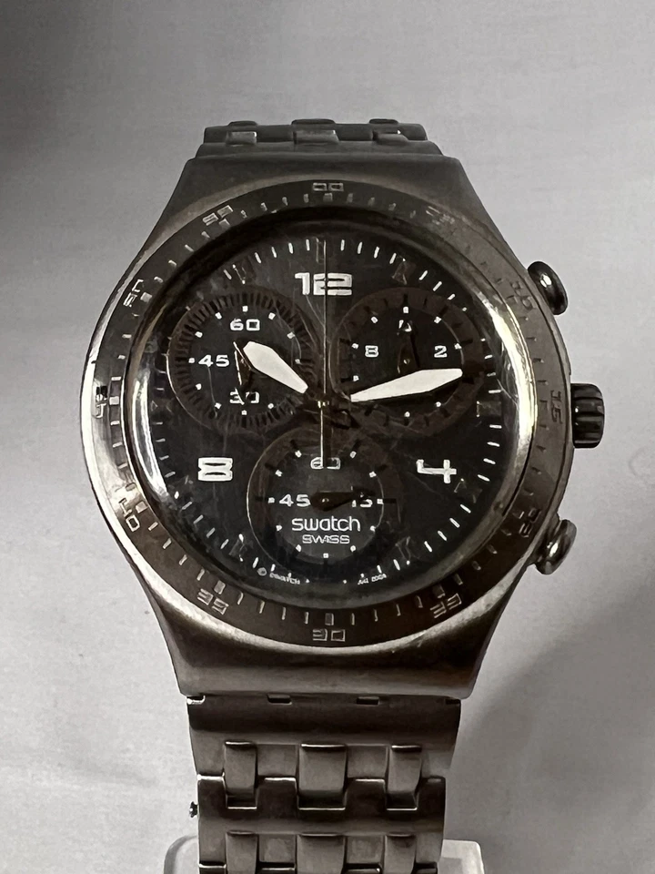 Swatch Irony Cronógrafo Acero Inoxidable Batería Nueva Foto 1 de 4