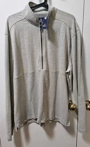 Johnnie-O Mens Gately 1/2 Half Zip Pullover Sand Gray Size Large NWT $138 - Picture 1 of 11