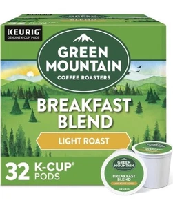 Green Mountain Kaffee Frühstück Mischung K Tasse Pods leichte Röstung 32 Stück Ablaufdatum 2027 - Bild 1 von 6