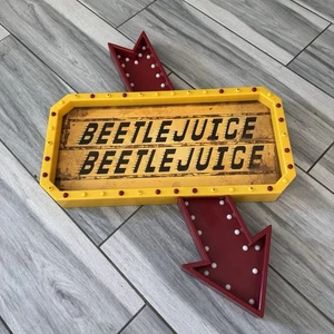 Beetlejuice 26” Light Up Marquee Sign LED Prop Spirit Halloween Decoration WORKS - Picture 1 of 13
