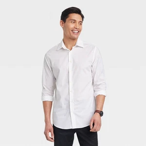 Goodfellow & Co Men's Performance Button-Down Shirt Tie Collared Long Sleeve - Picture 1 of 24