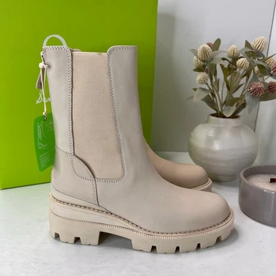 Bota Chelsea Sam Edelman Genia Cuero Gruesa Cuña Marfil Para Mujer EE. UU. 6,5 M NUEVA SIN CAJA Foto 1 de 4