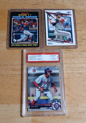 Juan Soto Mets LOT (3) 2017 DRAFT Rookie Graded GEM 10/ World Series/ Bomb Squad - Image 1 of 2