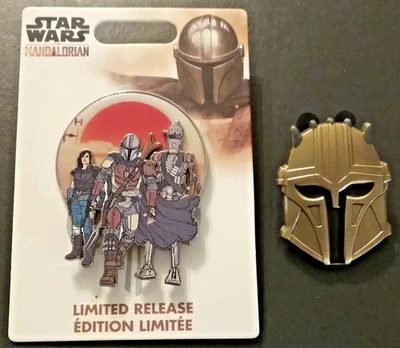 星球大战曼达洛人徽章套装 - D23 EXPO 2019 & 2021 装甲神秘头盔 — 第 1/4 张图片