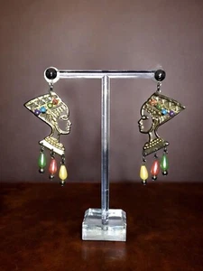 Vintage Queen Nefertiti Earrings - Picture 1 of 5