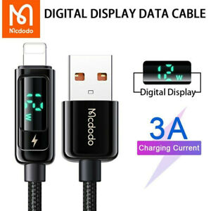 Mcdodo 12W USB Cable Data Cord Fast Charging Display For iPhone 1312 11 Pro X 8