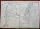 Syrie Palestine Israël Terre Sainte Jérusalem 1860 Barthélemy belle grande carte