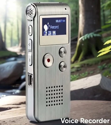 Multifunctional Rechargeable 8GB 650HR Digital Audio Voice Recorder, MP3 Player - Image 1 of 4