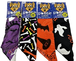 (4) DOGGIE DANNAS Halloween leuchtet im Dunkeln passt den meisten BANDANA 29x22x22" - Bild 1 von 10