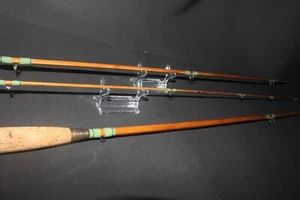 Antigua Caña de bambú restaurada Pesca a mosca, 9 pies 3 tramos - Foto 1 di 8