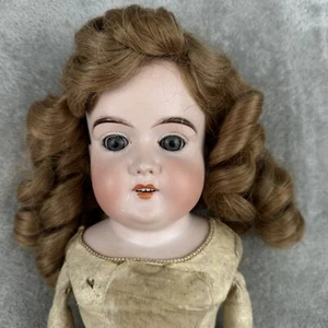 Vintage Doll Majestic Bisque Head Open Mouth Sleep Eyes 20 Inch Cloth Body - Picture 1 of 24