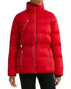 Lauren Ralph Lauren Stand Collar Down Puffer Jacket Red Size - XXS - Picture 1 of 10