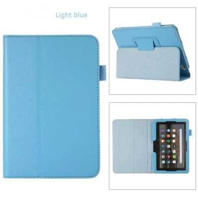 For Amazon Fire 7 in 2022 12th Generation Leather Folio Smart Case Stand Cover - Image 1 of 4