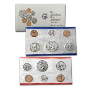 1992 P&D Mint Set Brilliant Uncirculated US with Envelope & COA (10 Coin Set) - Picture 1 of 3