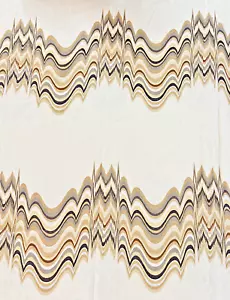 2 Yrds Jonathan Adler Distorted 6.11 Camel Linen Fabric MOD Pillows Modern Decor - Picture 1 of 7