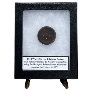 Civil War Union Navy Hard Rubber Button - Picture 1 of 1