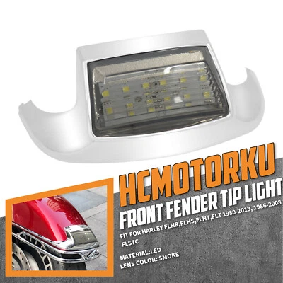 Светодиодный фонарь с наконечником переднего крыла с объективом Somke для Harley Electra Road Glide Softail - Изображение 1 из 4
