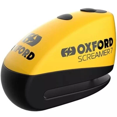 Oxford Screamer Motocicleta Moto Alarma Seguridad Disco Bloqueo 7mm Pin Amarillo Foto 1 de 4