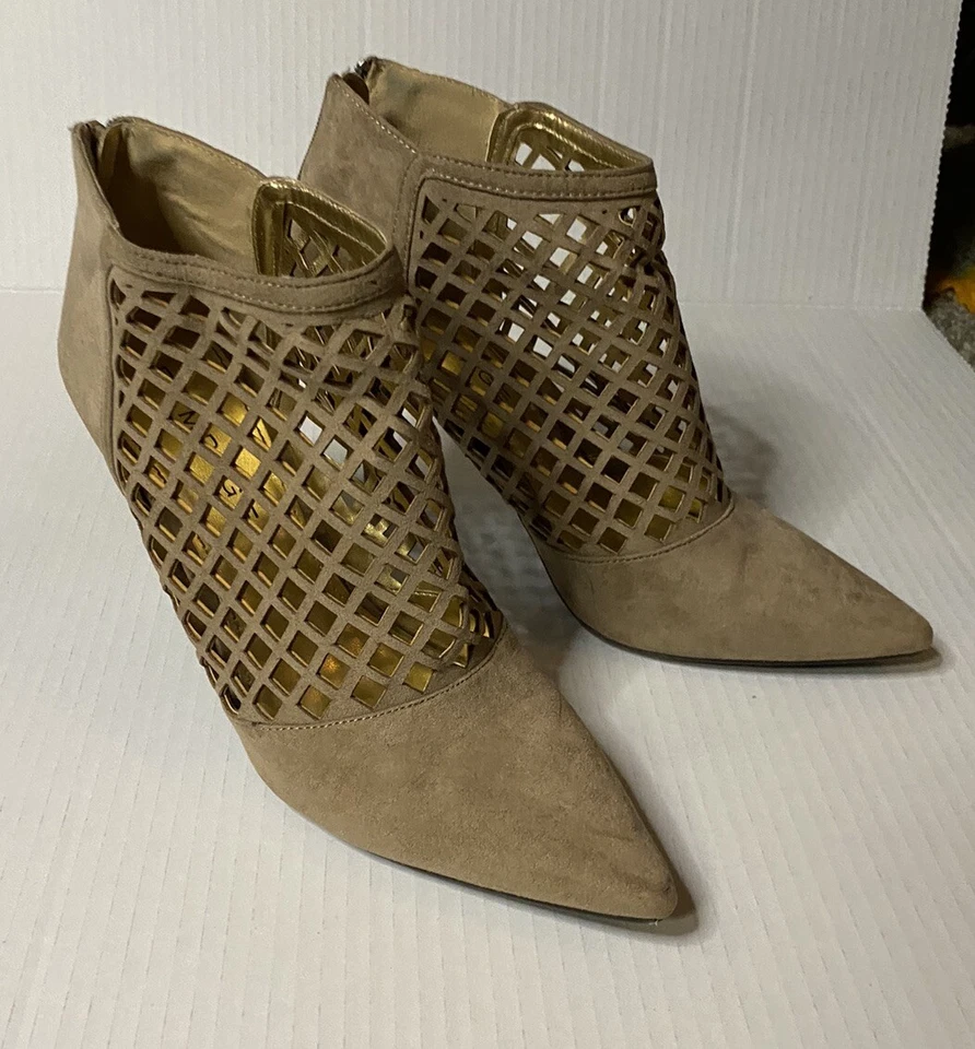 Botas de gamuza Rampage con cremallera para mujer talla 9 beige recortadas Foto 1 de 4