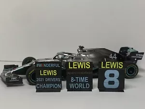 X3 Pitboard 1:43/1:18 (Pizarra F1) / Lewis Hamilton (Mercedes) 2021 - Imagen 1 de 11