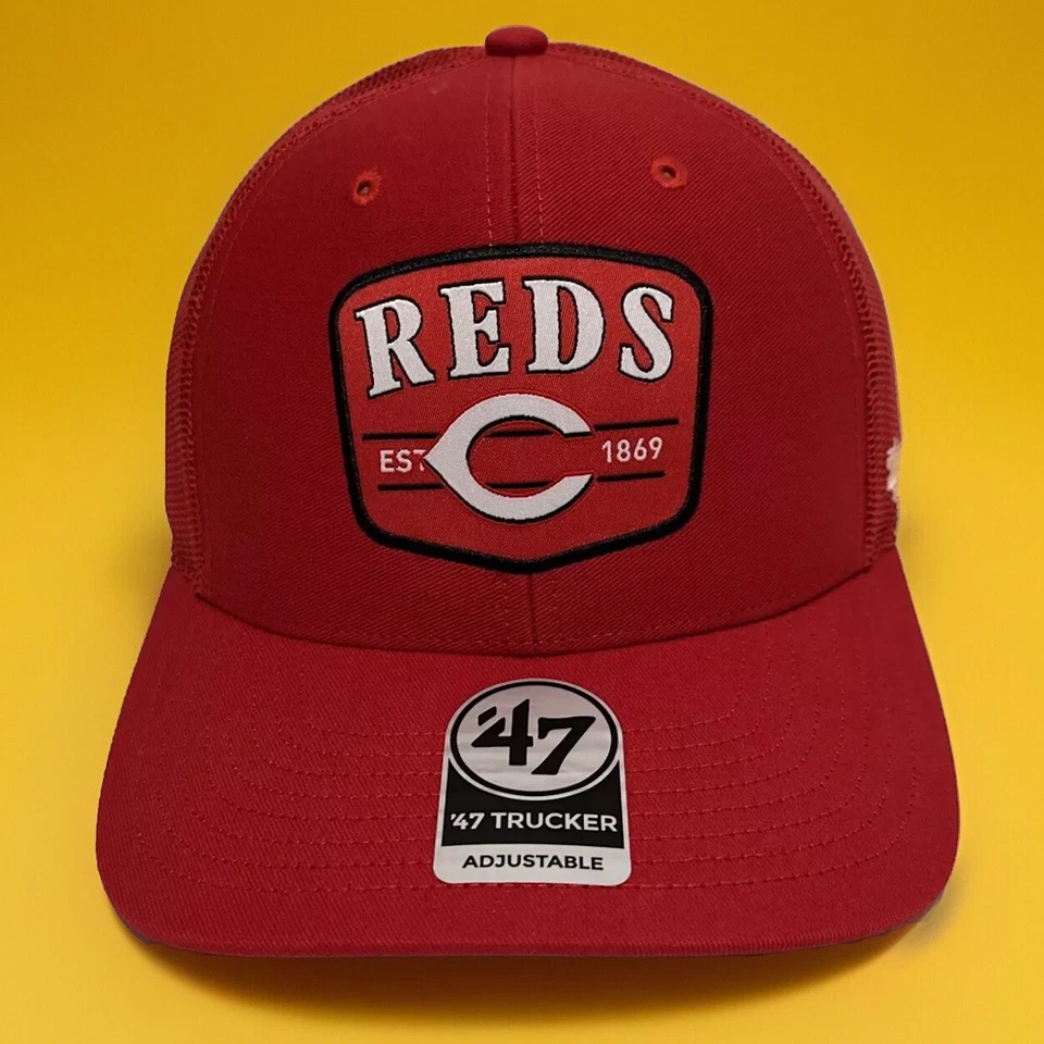 '47 Adult Cincinnati Reds MLB Red Squad Adjustable Trucker Hat