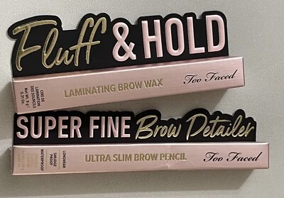 Too Faced Ultra Slim Brow Pencil & Laminating Brow Wax NIB - Image 1 of 4
