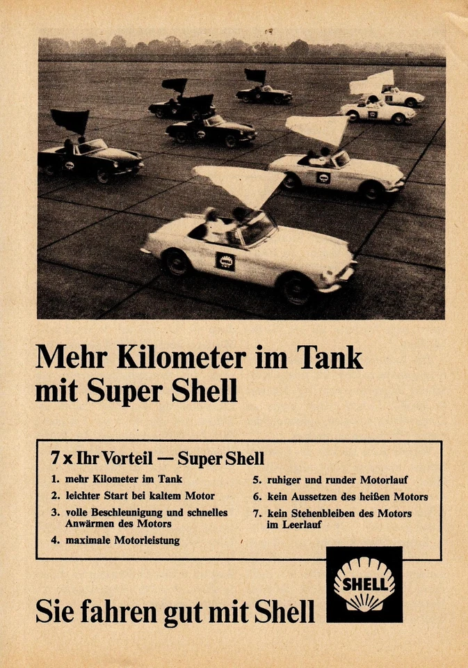 3w6278/ Alte Reklame von 1966 – Sie fahren gut mit SHELL. - Bild 1 von 1