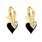Rhinestone Earrings Dangle Dangling for Women Heart Shaped Miss