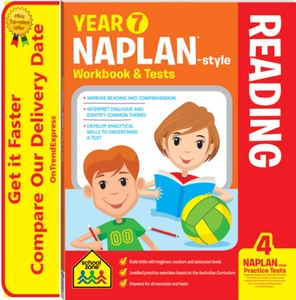 Year 7 NAPLAN-Style READING Workbook & Tests by Hinkler NEW - Picture 1 of 6