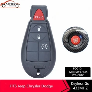 for 2009-2020 Jeep Chrysler Dodge 4-Button Keyless Go Fobik Key FOB IYZ-C01C - Foto 1 di 6