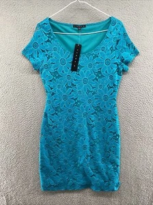 Tiana B Floral Lace Lined Sheath Dress Cap Sleeve in Women’s Size Medium NEW - Picture 1 of 11