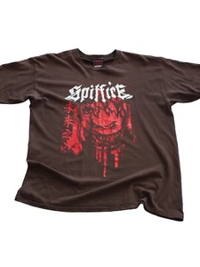 Vintage 00s Y2K Spitfire Wheels Fire Logo Skateboarding T-Shirt Size XL - Picture 1 of 6