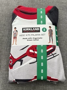 NEW Kirkland Signature Boys 4-Piece Cotton Pajama Set - Picture 1 of 3