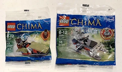 Lego Chima 30251 Winzar's Pack Patrol & 30252 Crug's Swamp Jet polybags - New - Image 1 of 2