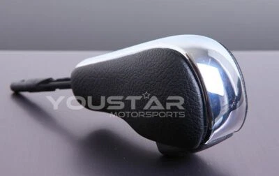 EXPRESS Leather & Chrome A/T Shift Knob for BMW 3 5 7 Series E46 E60 E39 E36 X5 - Image 1 of 4