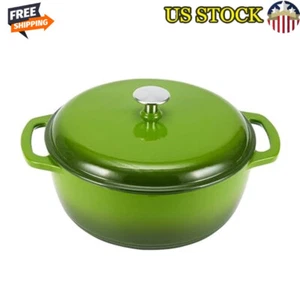Olla para horno holandesa de hierro fundido esmaltado resistente con asas dobles para horno segura 4,3 cuartos de galón nueva - Imagen 1 de 7