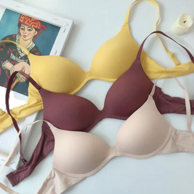 Flat-chested AAA AA ABC Women Bras Sexy Lingerie Thin Padded Wireless Brassiere - Image 1 of 4
