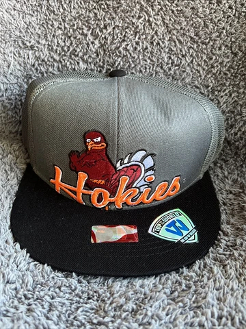 Virginia Tech Hokies Hat New Hat Nwt Snapback Tow Trucker Mesh HokieBird Mascot Cover