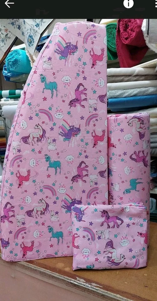 completo cuscini per letto a ponte o cassettone disegno Unicorno - Immagine 1 di 1