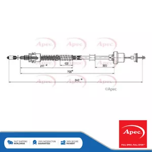 Se adapta a MG ZR 2001-2005 Rover 25 2003-2005 1.1 1.4 1.6 cable de embrague Apec UUC000040 - Imagen 1 de 2