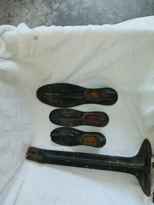 Antique Cast Iron Cobbler Shoe Repair Boot Form Stand Set Warranted Tool USA - Picture 1 of 1