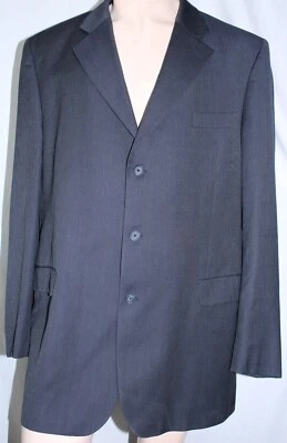 Jack Victor Zimni Blazer Mens 48XL Black Wool Super 130s Linden CT Hopsack - Image 1 of 4