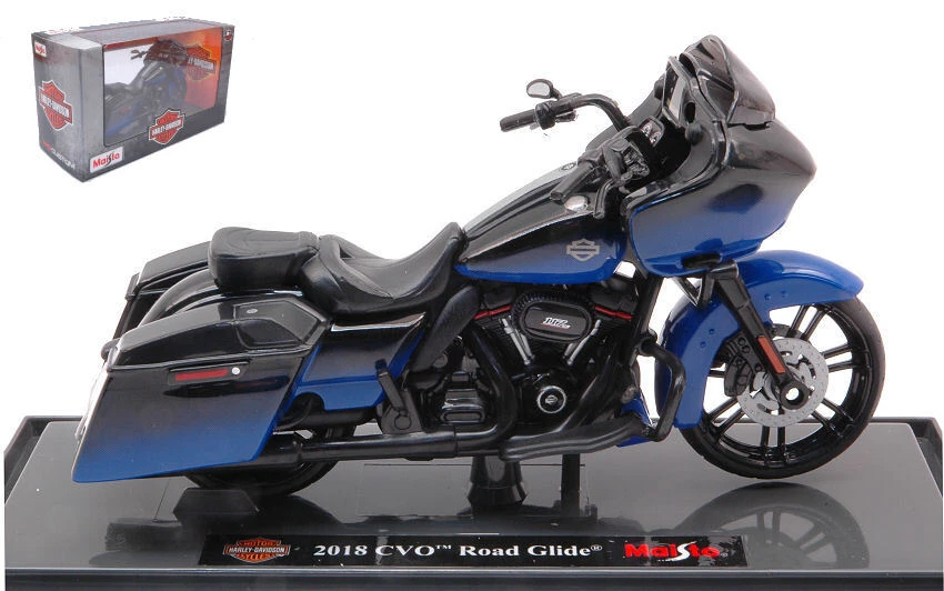 Harley Davidson Cvo Road Glide 2018 Blue 1:18 Model 19136 MAISTO - Immagine 1 di 1