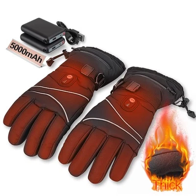 MARKENLOS Beheizbaren Handschuhe Ski Motorrad Beheizt Winter Handschuhe & 5000mAh Akku DE