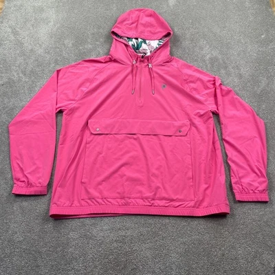 Chaqueta cortavientos con capucha 1/4 cremallera PUMA Palm Tree Crew para hombre talla XL rosa Foto 1 de 4