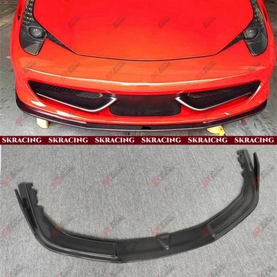 Difusor labial parachoques delantero forjado/fibra de carbono para Ferrari 458 Italia Spider 10+ Foto 1 de 4
