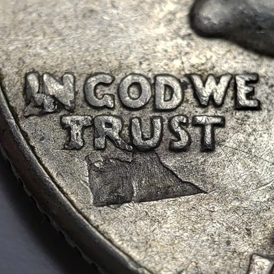 1963 25c Silver Washington Quarter - Mint Error Dramatic Lamination - SKU-Z5728 - Image 1 of 4