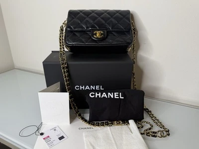 CHANEL 23V CC You Mini Flap  Chain Black Caviar Bag Gold HW Bag  tags & Receipt - Image 1 of 4
